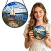 Витражное подвесное панно-пазл Садовый Кухонный Оранжерейный Домашний Декор