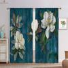 2 шт. Ретро Цветочные Пасторальные Шторы с 3D-печатью для Кабинета Гостиной Спальни Затемняющие Декоративные Шторы