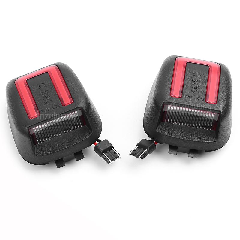 For Nissan Navara D40 Titan Xterra Armada Frontier For Suzuki Equator 2PCS White+Red LED Number Lamps LED License Plate Lights
