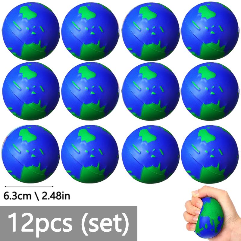 Toys Educational Mini World Earth Stress Balls Toy Foam Planet PU Globe Squeezable Balls Finger Exercise Stress Relief Children