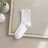 5 Pairs of Women's Summer Thin Style In The Tube Wooden Ear Side Socks