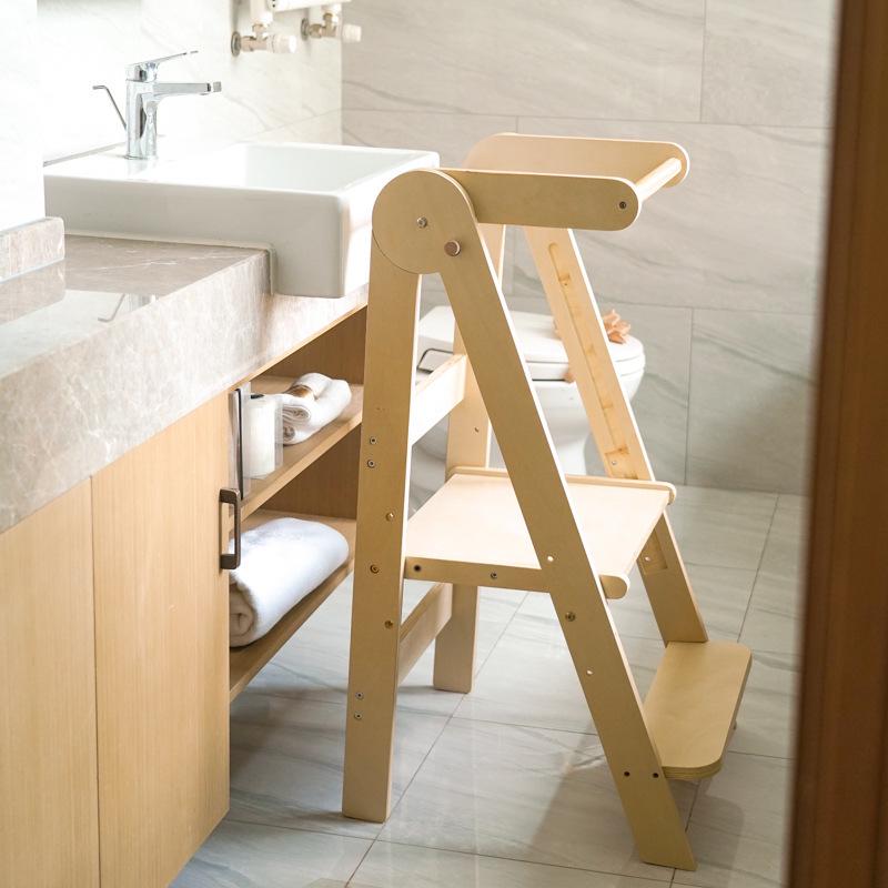 Детская Монтессори обучающая башня: Складная противоскользящая подставка-лесенка для мытья рук и обеда