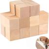 Wooden Cube Children's Toy Building Blocks, Math Teaching Aids, DIY Model Puzzle, Beech Wood.