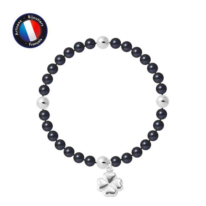 Bracelet - PERLINEA - My Chance - Freshwater Cultured Pearls 5-6 Mm - 925 Silver - Elasticated