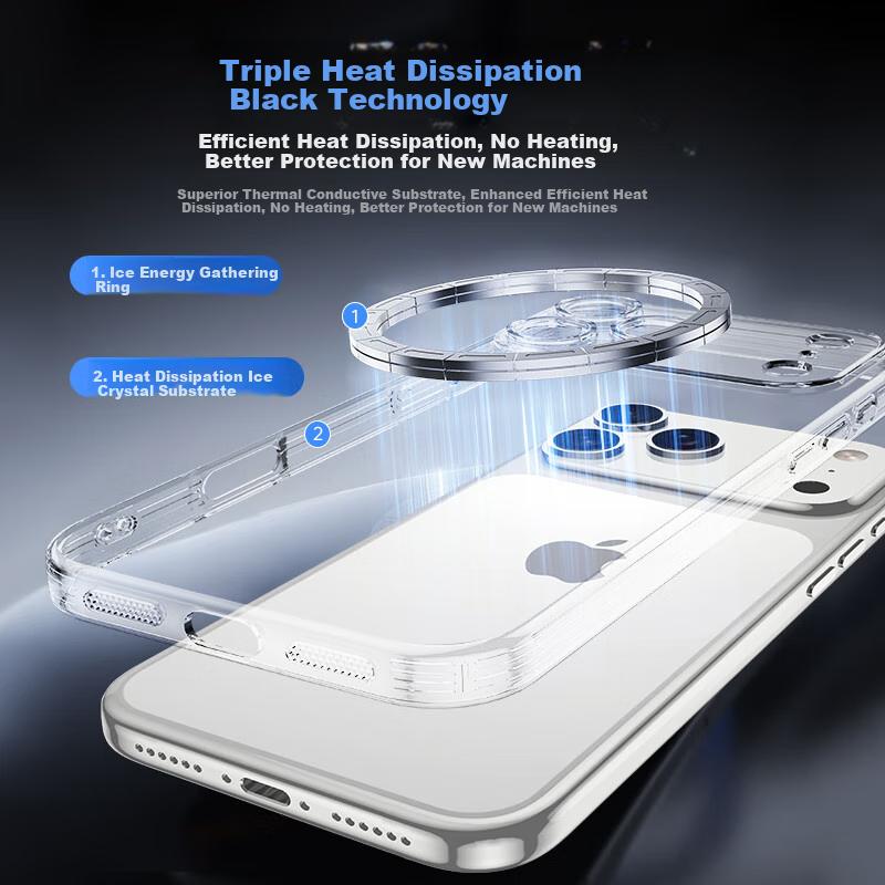 Not Easily Yellowing | Ice Clear Style], IPhone 17 Pro Case, MagSafe Magnetic Charging, Ultra-Thin, Shockproof, Full Protection, Transparent