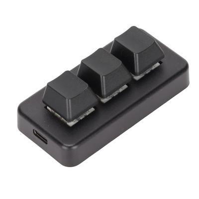 USB Mini Mini USB Micro Interface Механическая игровая клавиатура RGB Mini Механическая клавиатура Программируемая клавиатура для компьютера 3-клавишная клавиатура, 3-клавишная