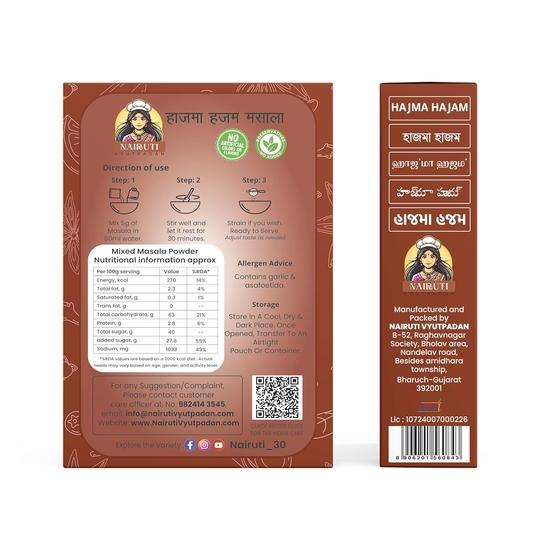 Nairuti Vyutpadan Panipuri Premix – Hajma Hajam 50g | Tangy & Spicy Pani Puri Masala Powder | Instant Golgappa Water Mix | Royal Street-Style Taste