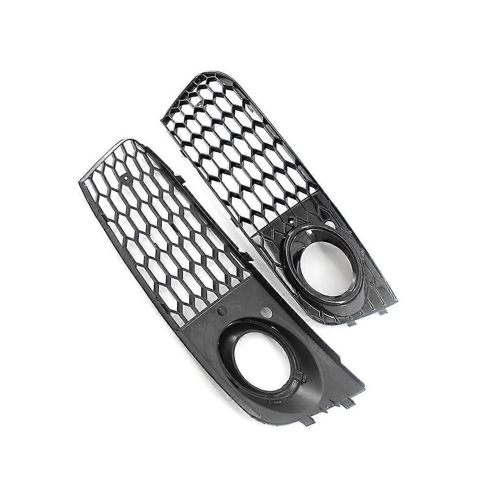 Mesh Fog Light Frame Fog Lamp Grille For A4 B8 Rs4 2009-2012 Glossy Black 8kd807682 8kd807681 Y