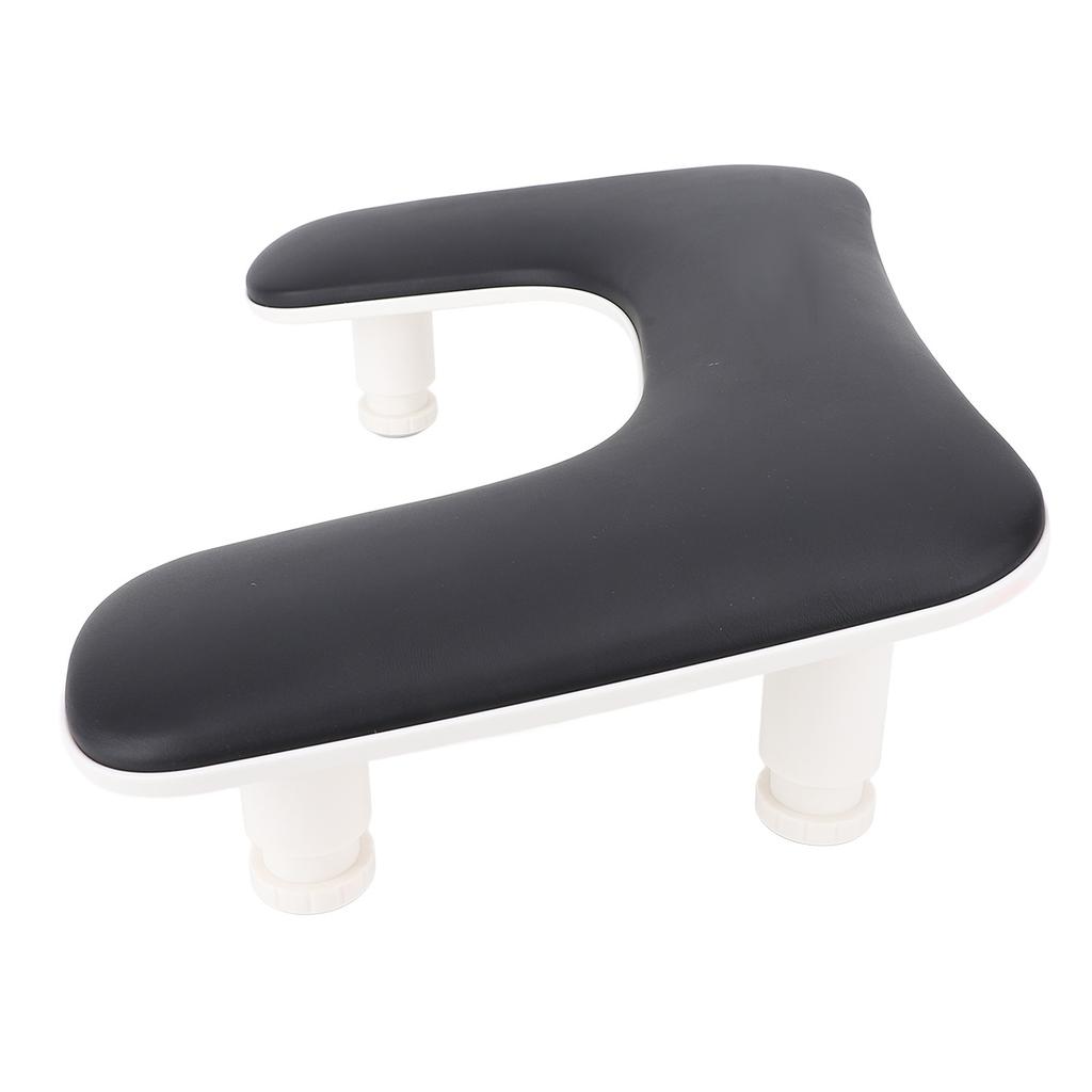 U Shaped Manicure Hand Rest Height Adjustatle Nail Arm Rest Stand Hand Rest Pillow for Nail Salon Black
