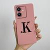 Чехол для Vivo Y22 Чехол для телефона Vivo Y22S Vivo Y22T Милые Заглавные Буквы Квадратный Силиконовый Защита Объектива Камеры Мягкая Задняя Крышка из ТПУ