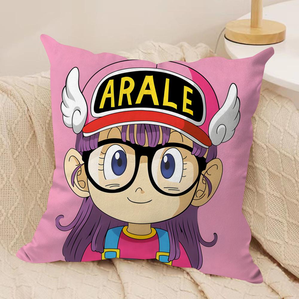 Чехол на подушку Dr Slump A-Arale Chan, шелковистый короткий плюш, скрытая молния, пылезащитный чехол для диванной подушки, для домашнего декора