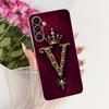 Прозрачный чехол для Samsung A34 5G A346E A346B Для Samsung Galaxy A34 5G Чехол Роскошная Корона Буквы А-Я 2D Плоский Узор Мягкий Корпус