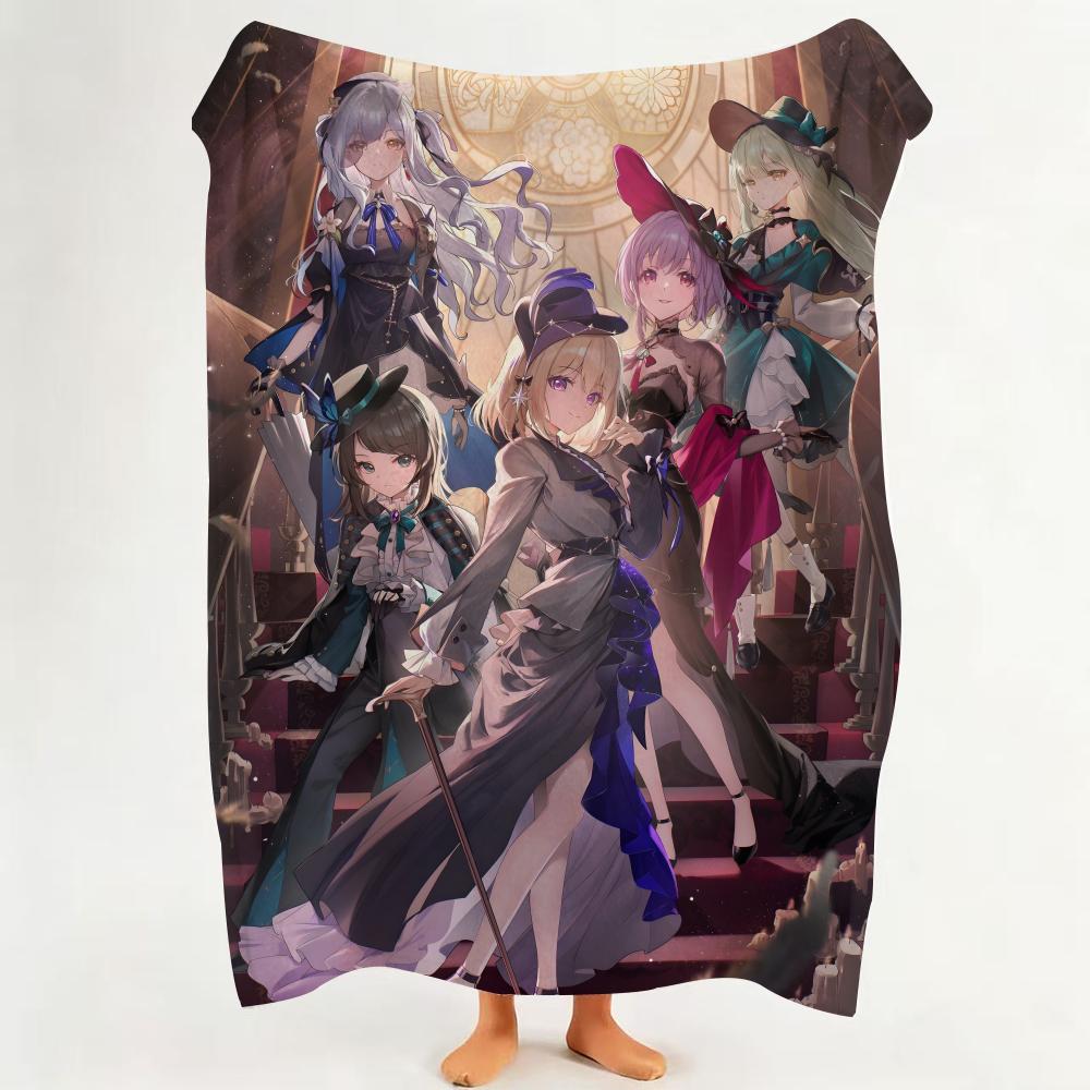 Game B BanG D Dream Throw Flannel Throw Blanket Suitable for Sofa Living Room Bedroom