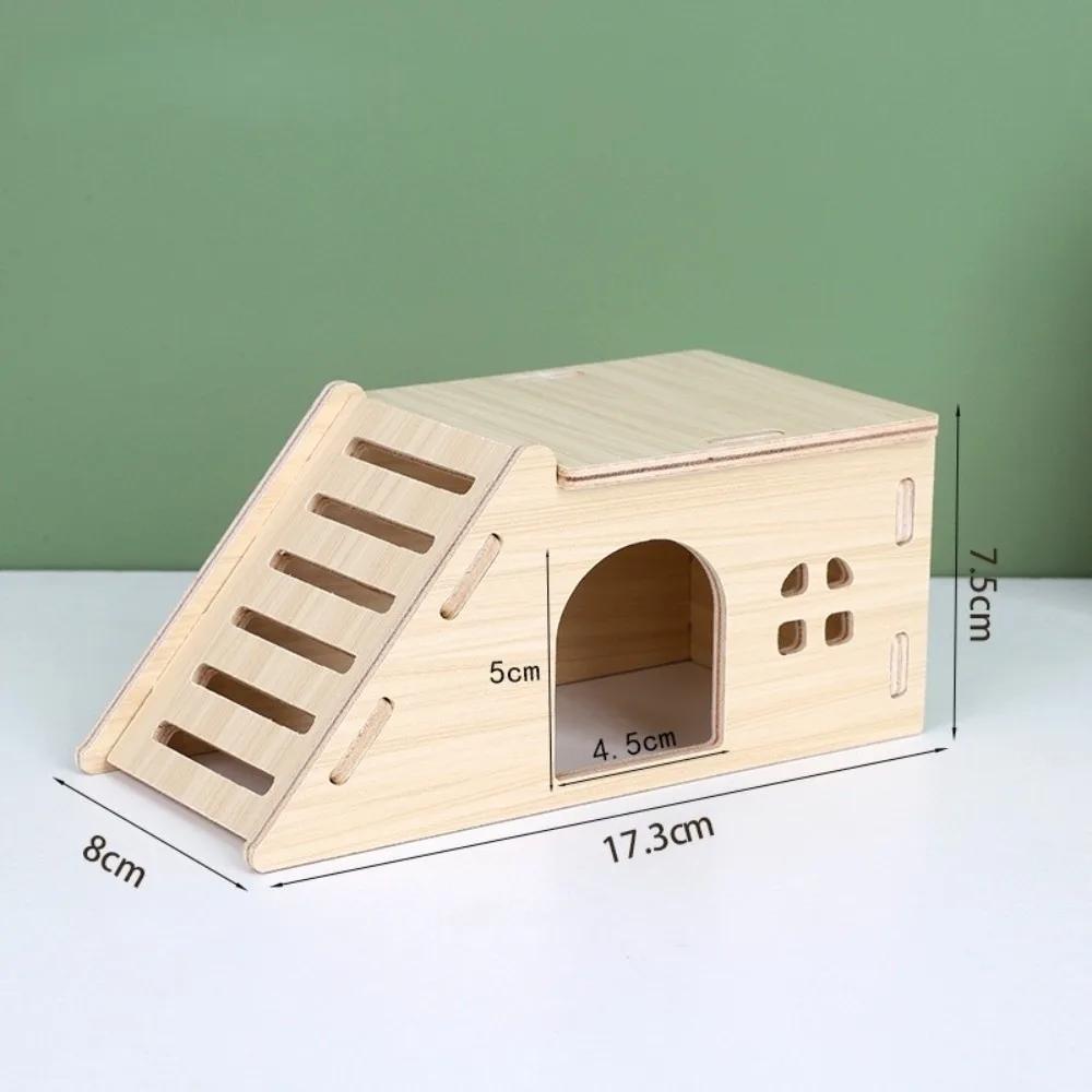 New Wooden Hamster Villa Chewable Easy to Install Seesaw Swing Cage Accessories Durable Hamster Climb Toy Pet Supplies