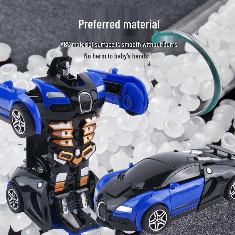 Детская деформирующаяся игрушечная машинка - Инерционная ударопрочная машина-пазл с одной кнопкой