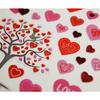 Stickers - Tree and Hearts - Glitter - 7.5 X 10 Cm