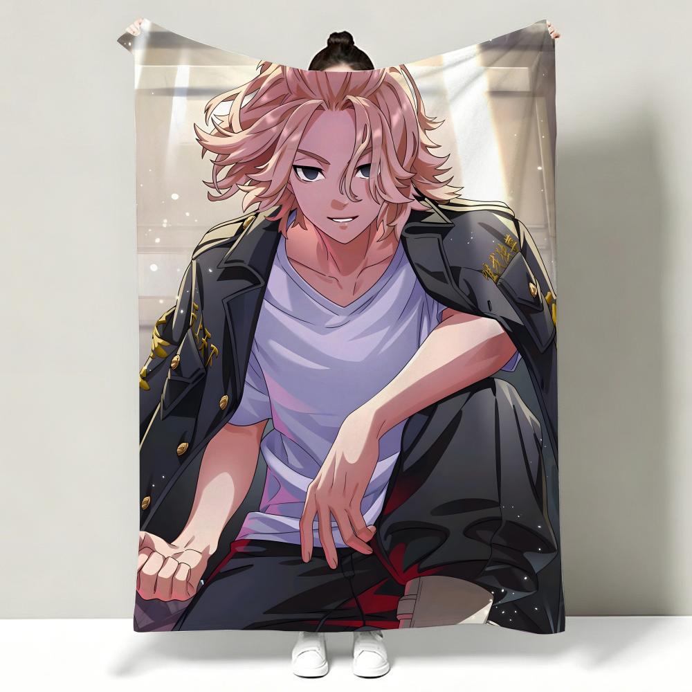 Anime T-Tokyo R-Revengers Throw Soft Warm Flannel Throw Blanket, Multi-use for Sofa Bed Office Nap