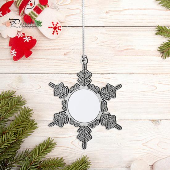 Снежинка Подвеска Рождественское украшение DIY Фото Подвесное украшение Сплав Снежинка Рождественская елка Настенный декор для окна Сад