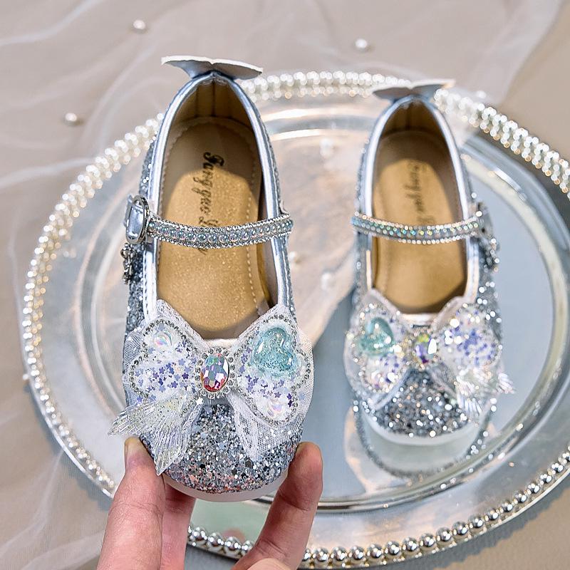 Новые Хрустальные Туфли-Хвост Русалки для Девочек 2025 года с Мягкой Подошвой и Высоким Каблуком, Идеальны для Вечерних Платьев