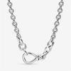 2022 Original 925 Sterling Silver Necklace Fit Original Charm Fashion Infinity Knot  50CM for Women Jewelry Gift