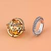 Groovy Over Ball Universe Shape Unisex Vintage Finger Ring Couple Jewelry Gift