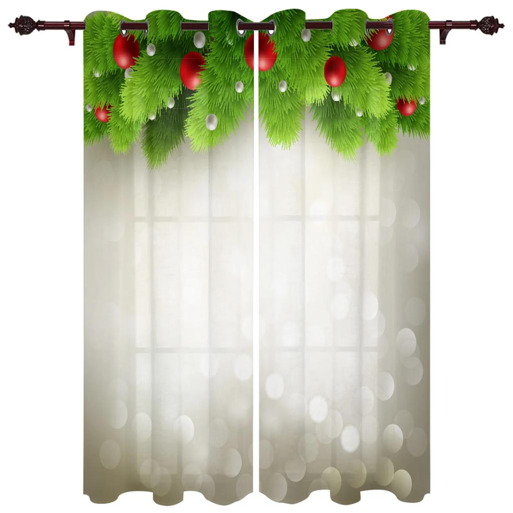 Christmas Tree Decoration Curtains for Bedroom Living Room Drapes Kitchen Children's Room Window Curtain Modern Home Decor