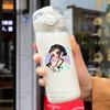 KPop Охотники на демонов Спортивная прозрачная бутылка для воды Портативная для спортзала Путешествий Прозрачная Герметичная Питьевая Матовая 400 мл Игра Развлекательная Безопасная Подходит для детей Веселая