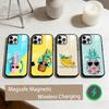 Летний чехол-ананас для iPhone 17, 16, 15, 14, 13, 12, 11 Plus, Pro Max, Магнитный, Для Magsafe, Беспроводная зарядка