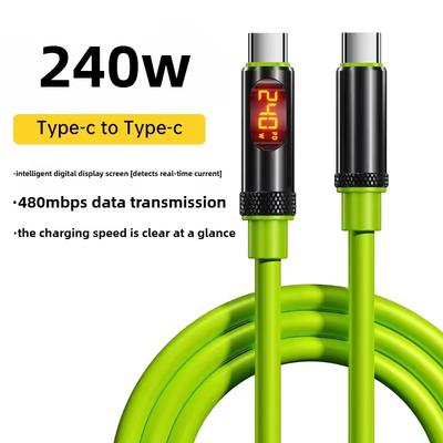 Светодиодный дисплей PD240W Кабель Type C - Type C Кабель для быстрой зарядки и передачи данных для iPhone 15 16 Samsung 27W Кабель USB C - IOS для iPhone 1,5 м