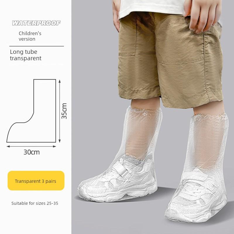 Children's Portable Disposable Thickened Long Raincoat for Full-Body Protection Against Heavy Rain, Suitable for Outdoor Use, Boys and Girls