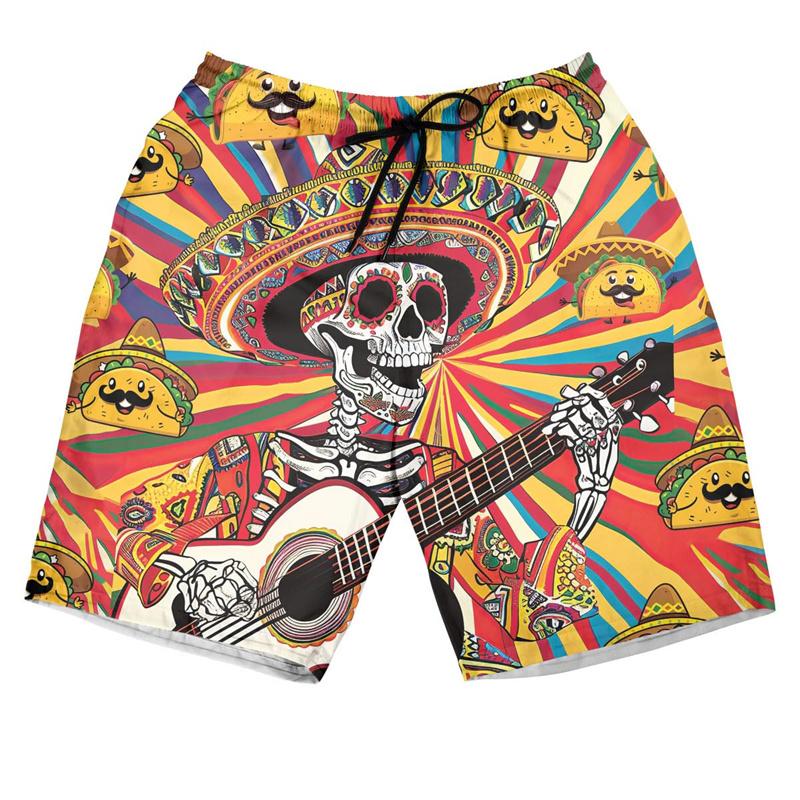 Mexican Chilli 3d Printing Beach Shorts Men Tropical