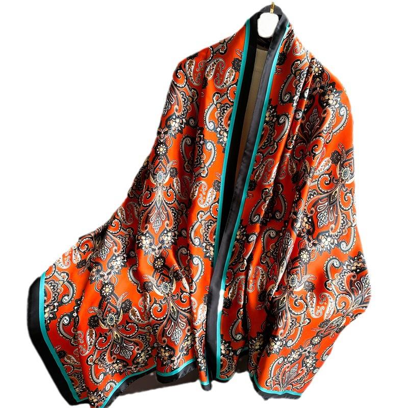 Новинка, четыре сезона, в наличии, новый шелковый большой размер, тонкая верхняя одежда, шарф для защиты шеи, солнцезащитный крем, теплое пляжное полотенце для женщин