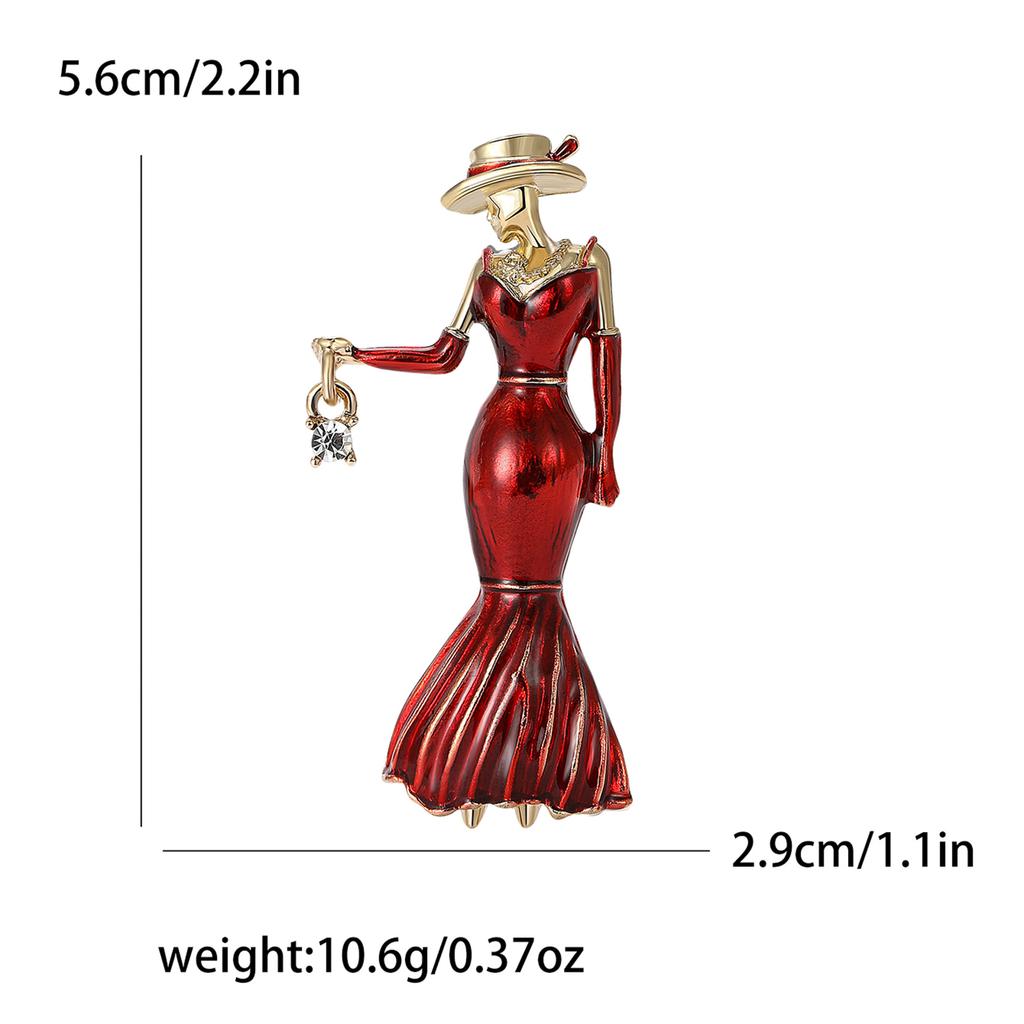 Alloy Enamel Fashion Girl Brooch Temperament Elegant Women'S Suit Cardigan Corsage Jewelry Pin