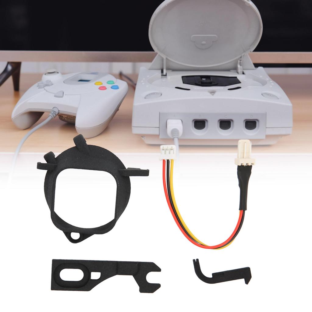 Mini Fan 3D Print Mount Kit Console Fan 3D Print Mount Kit Replacement Mini Brushless Cooling Fan Bracket for SEGA Dreamcast DC