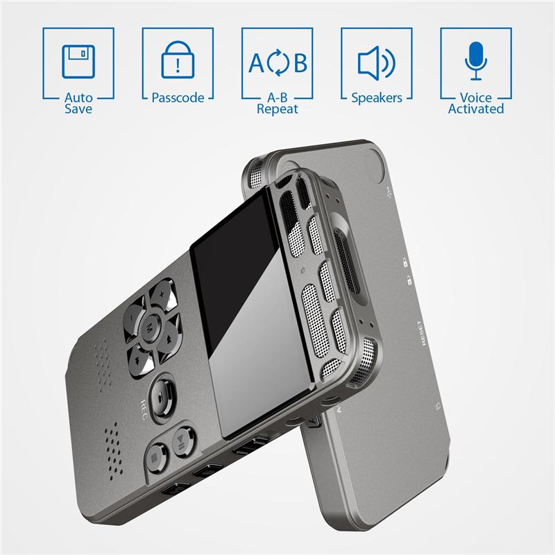 V35 цифровой диктофон, умный звук, шумоподавление, Hd Hi-Fi, музыкальный Mp3-плеер, Tf-карта, 32 г, расширение