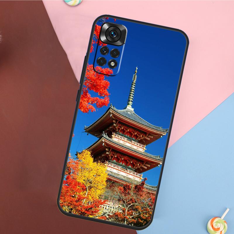 Японский храм Киото Чехол для Xiaomi Redmi Note 13 Pro 14 12 11 9 10 9S 10S 11S 12S Redmi 14C 10C 12C 13C Чехол