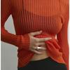 Spring and Summer Women's Knitwear Long Sleeve Round Neck Thin Breathable Knit Top