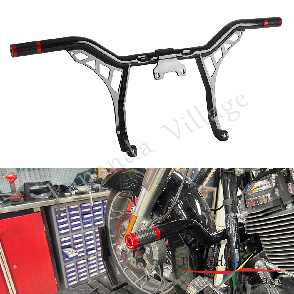 Motorcycle Front Highway Engine Guard Crash Bar Steel Falling Protection For Harley Touring FLRT FLHX FLHXST FLHR FLHRC 14-2023