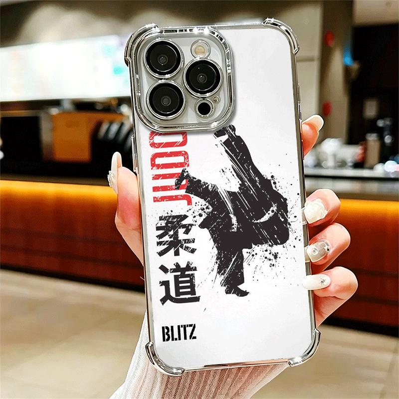 Чехол для телефона с бразильским покрытием Judo Jiu Jitsu BJJ для iPhone 16 17 Pro Max Air 16E 14 15 Plus 12 13 Mini, противоударный, с воздушной подушкой