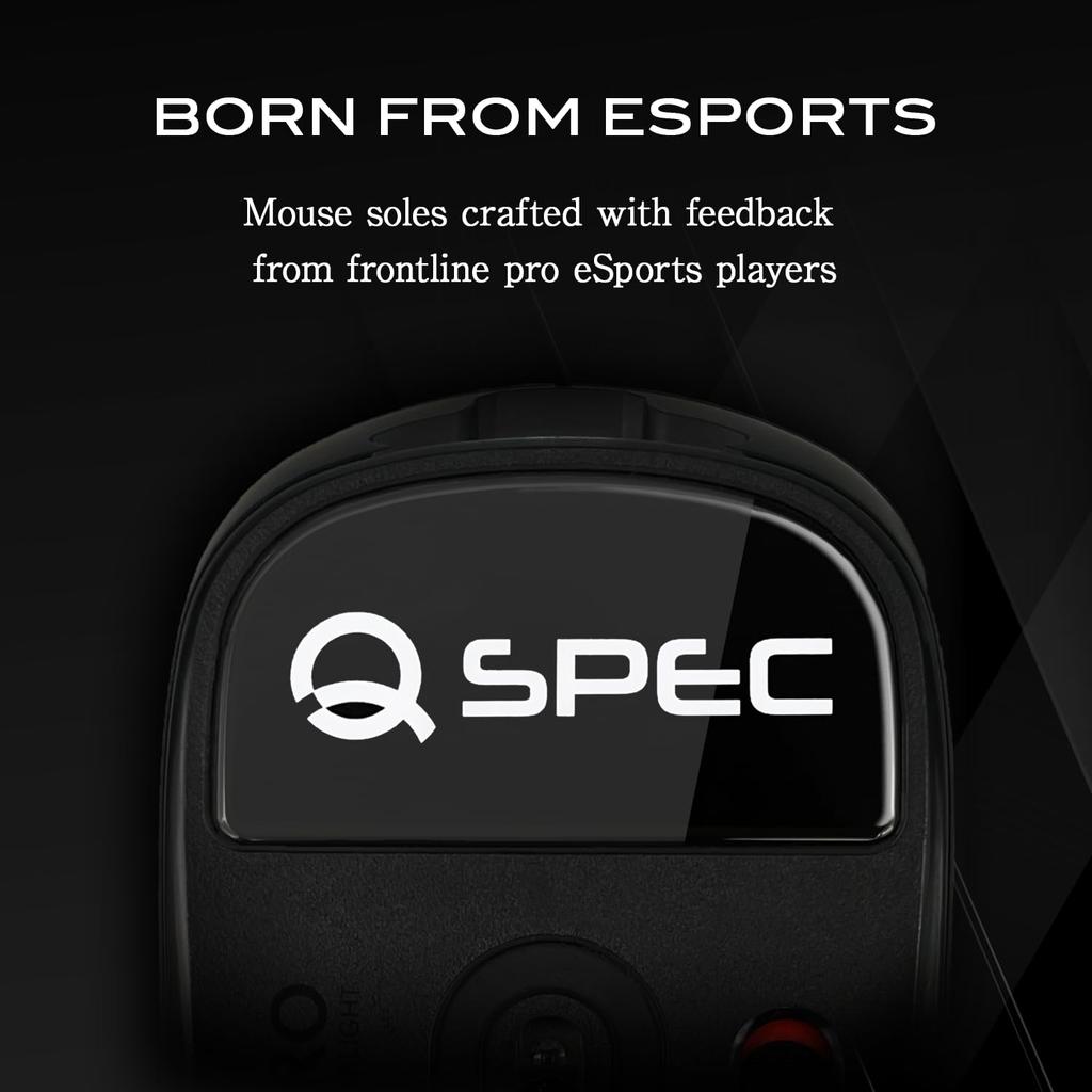 QSPEC Mouse Sole Professional Gaming G PRO Gaming Mouse Wireless GPRO Super Round Edge Processing G PRO X (For SUPERLIGHT, FUJI_BLACK (Glass
