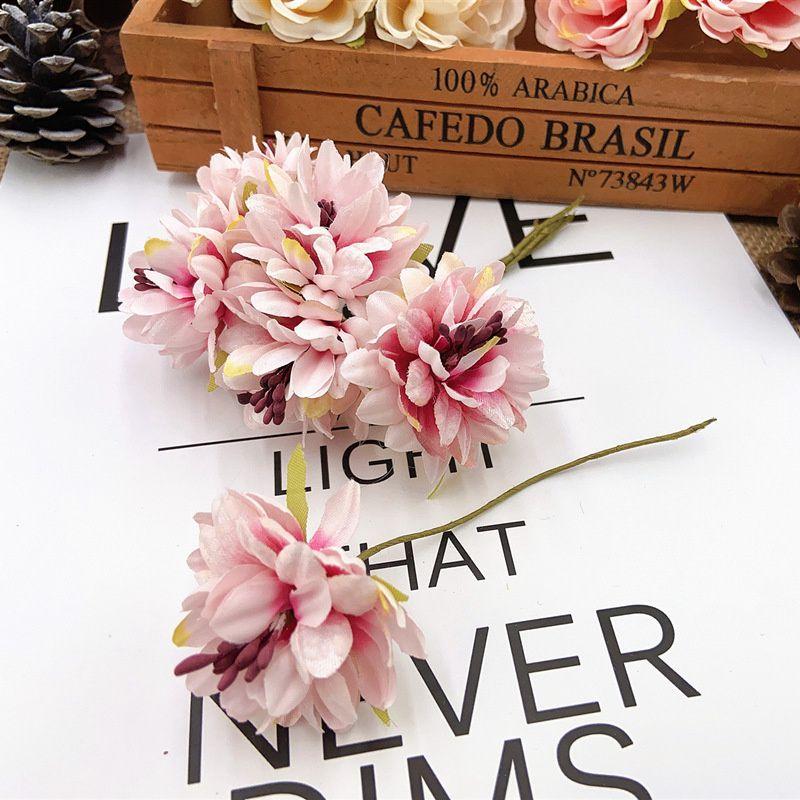 Color Carnation Home Decor Silk Flower Headdress Flower Small Flower DIY Material Flower Mori Style