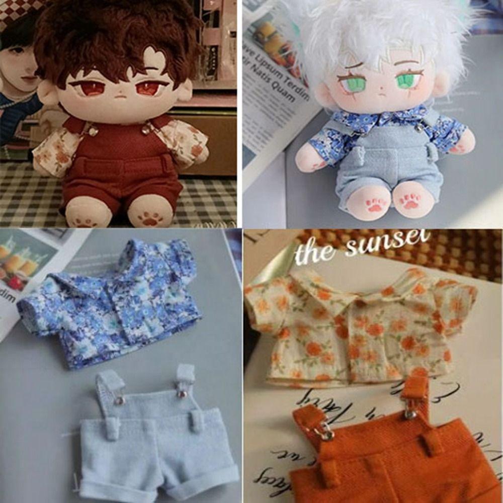 Mini T-shirt Pants 2 Colors Clothes Overalls Suit New Doll Clothes 20cm Cotton Doll