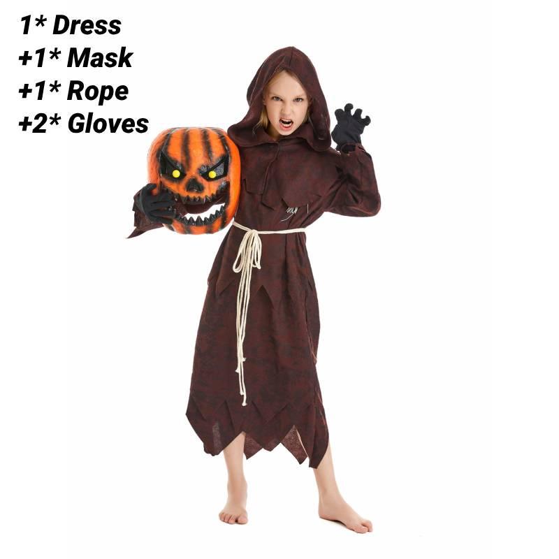 Хэллоуин Косплей Костюм Пугало Голова Тыквы Для Костюмированной Вечеринки