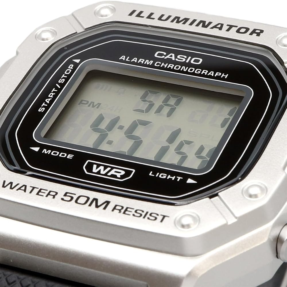 [Casio] CASIO Стандартные цифровые часы W-218HM-7AV Мужские и женские Дешевые Casio Серебристый металлик Модель для зарубежного рынка [Параллельный импорт]