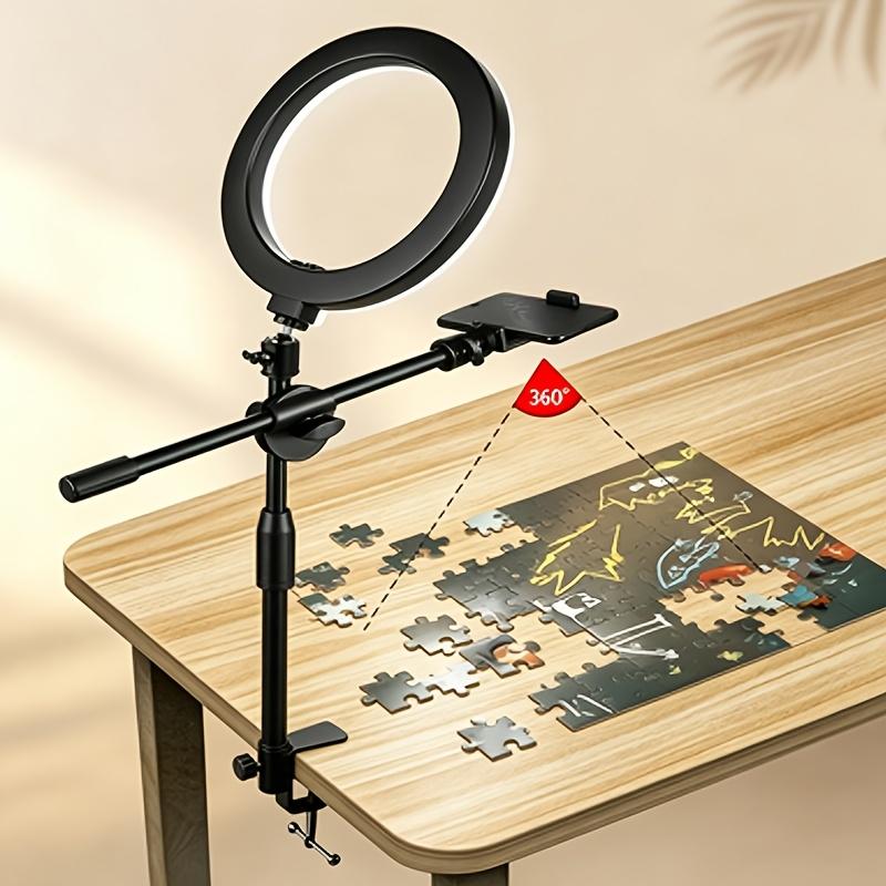 Desktop Overhead Phone Stand 360 Degree Rotating Live Streaming Food Calligraphy Shooting Equipment