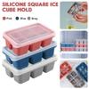 DIY Beer Coffee Chiller Soft Silicone Mold Ice Cube Maker Drink Cooling 6 Grids Ice Mould With Lid