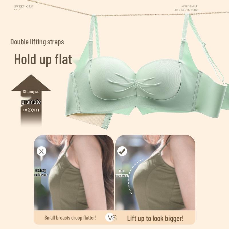 Женские беспроводные бюстгальтеры Push-Up для маленькой груди – Против провисания, бесшовные, с чашкой-ладонью, мультяшный дизайн