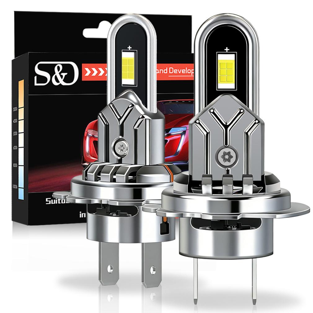 2Pcs H7 H4 LED Headlight Bulbs Canbus 30000LM 100W U-Shaped Copper Tube Car Light Turbo H11 9005 HB3 Headlamp 6500K White 12V With Fan