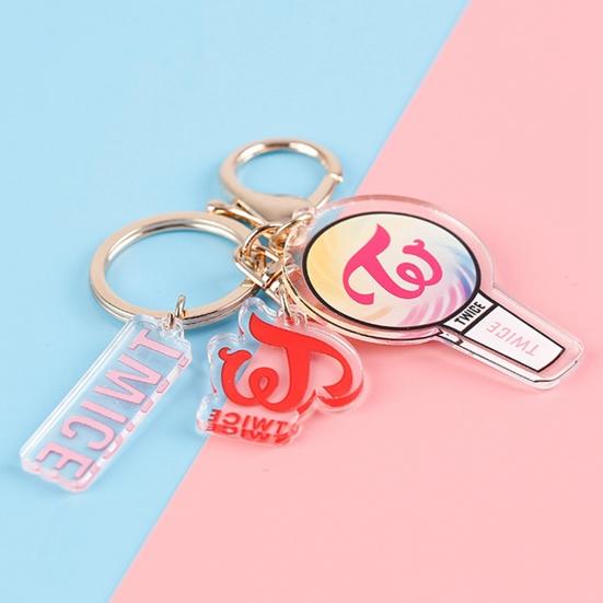 Креативный акриловый K-POP BTS EXO Twice двусторонний брелок прозрачный кулон
