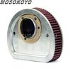Red Blue Motorcycle Air Filter High-Flow Air Cleaner Intake for Harley FXSB FLST FXST FXD Softail Dyna Fat Boy Fat Bob 2007-2015